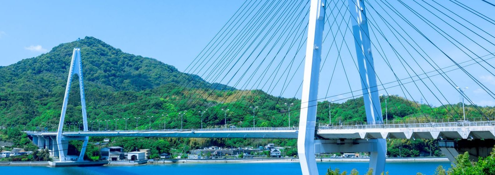 scenic view of tatara bridge in japan